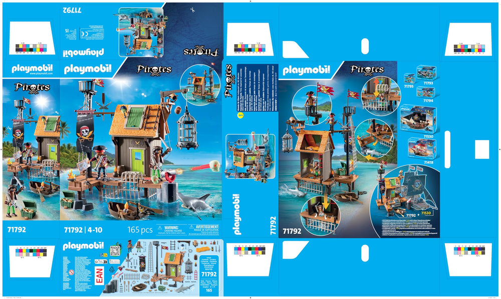Playmobil Pirate Harbor accessories, expanding play options with ships, barrels, flags, and more.