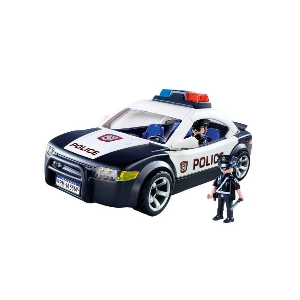 Playmobil Police Cruiser trunk storage to organize extra gear during adventures.