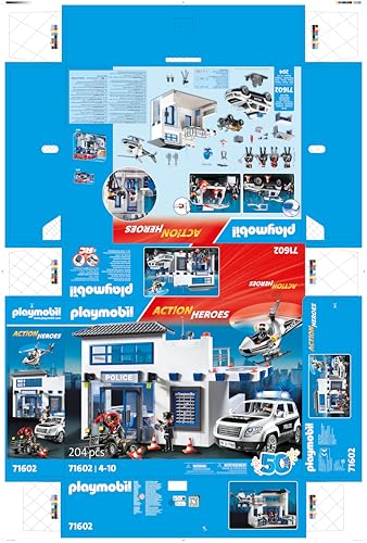 Playmobil police station detailed ensemble inspires open-ended play.