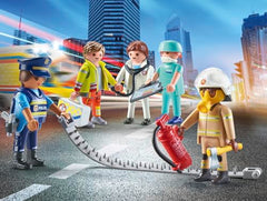 Playmobil policewoman figure ready for pretend crime-fighting adventures.