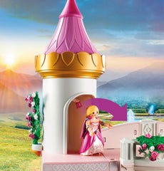 Playmobil Princess Castle figures with interchangeable dresses expand wardrobe play options.