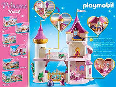 Playmobil Princess Castle spiral staircase invites graceful climbs and evolving castle explorations.