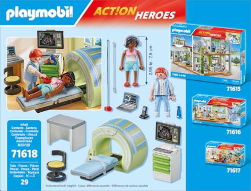 Playmobil radiologist monitor: clinician reviews images on a computer screen.