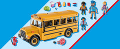 Playmobil School Bus interior shows seats and space for seven figures