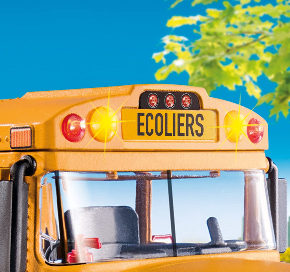 Playmobil School Bus removable roof offers quick access to the cabin
