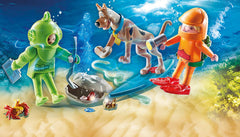 Playmobil Scooby-Doo Ghost of Captain Cutler unmasking scene for mystery play.