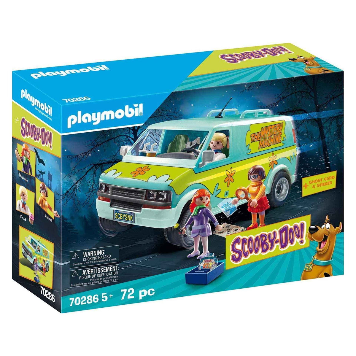 Playmobil Scooby-Doo Mystery Machine front view for imaginative play and mystery solving