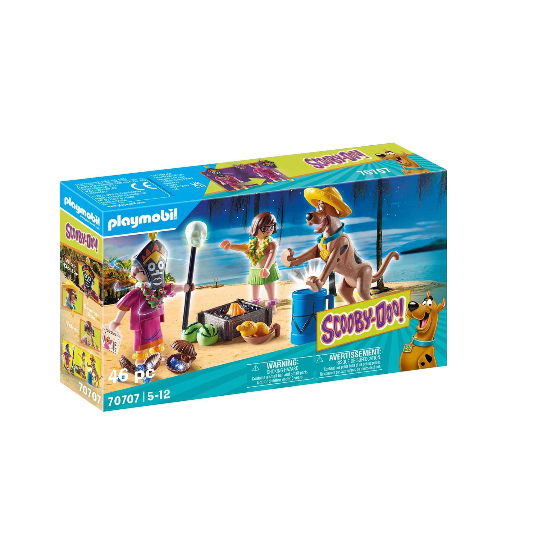 Playmobil Scooby-Doo unmask ghost card moment with interactive play.
