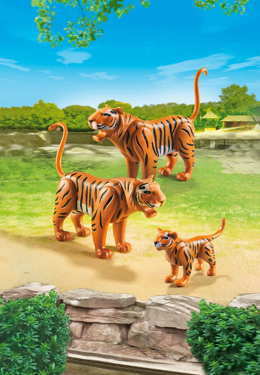 Playmobil adult tigers in action inspires storytelling and pretend safari adventures