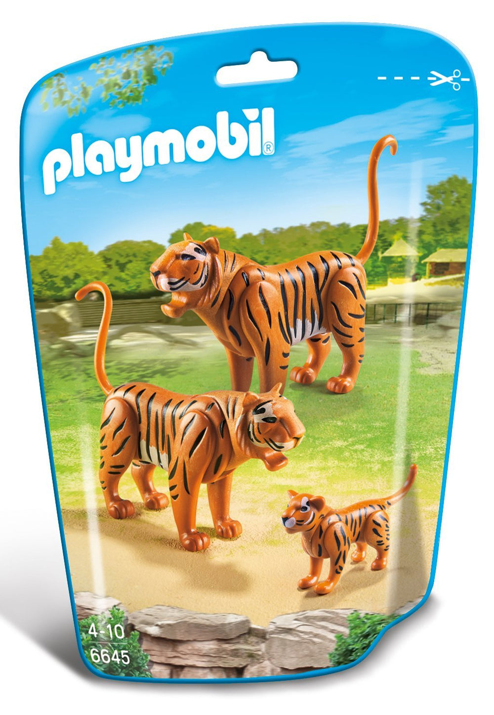 Playmobil Tiger Family group with two adult tigers and cub for imaginative play