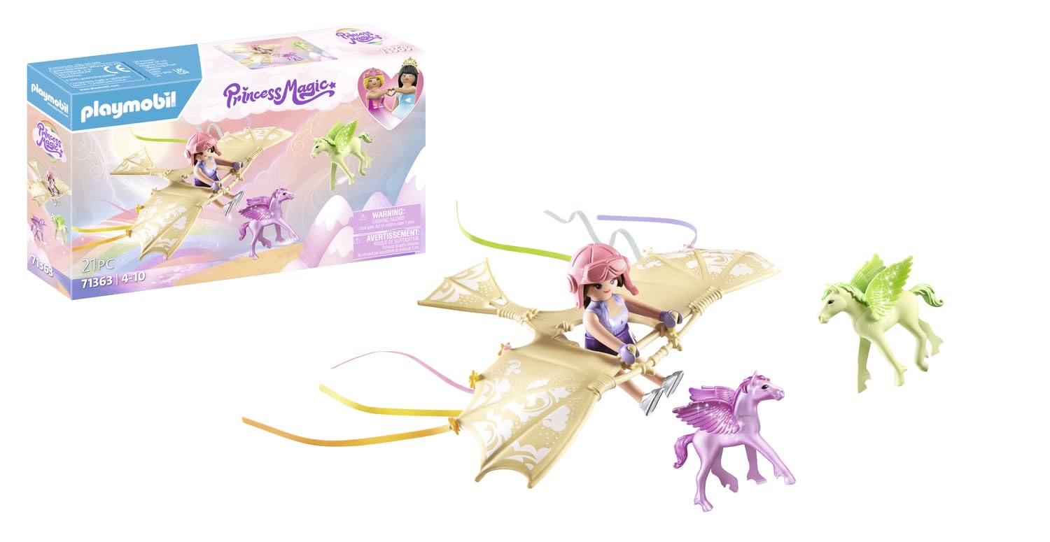 Playmobil Trip with Pegasus Foals in the Clouds invites imaginative sky adventures.