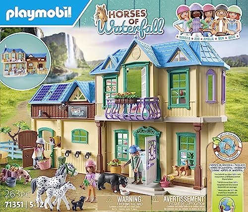 Playmobil Waterfall Ranch kitchen scene for pretend meals and family moments