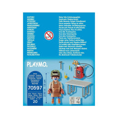 Playmobil welding machine and tools enable hands-on pretend repair play.