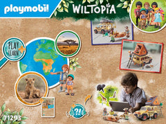 Playmobil Wiltopia radio call scene for help prompts cooperative play