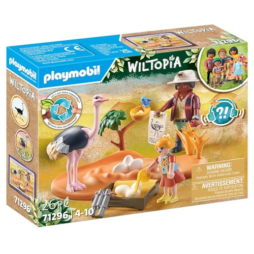 Playmobil Wiltopia ostrich figures and bird accessories spark outdoor exploration.