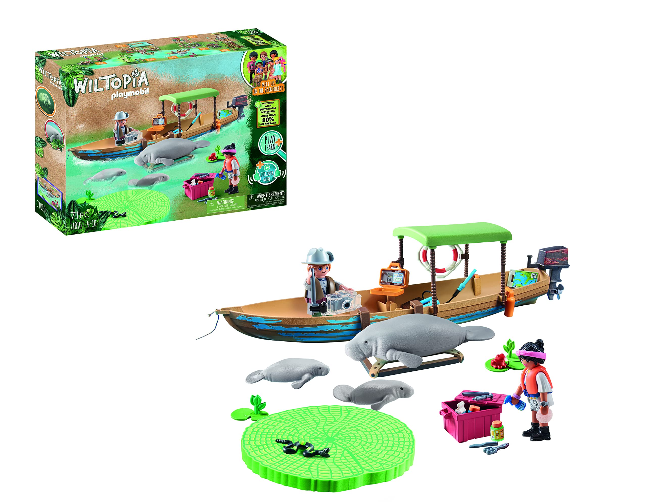 Playmobil Wiltopia outboard motor; realistic propulsion for adventure