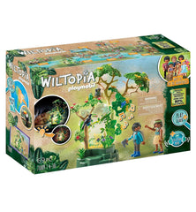Playmobil Wiltopia rainforest night light creates a calming bedtime atmosphere.