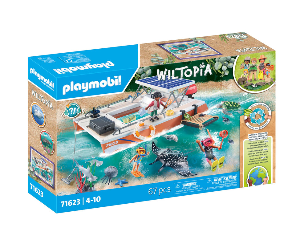 Playmobil Wiltopia research station setup showing eco-friendly design