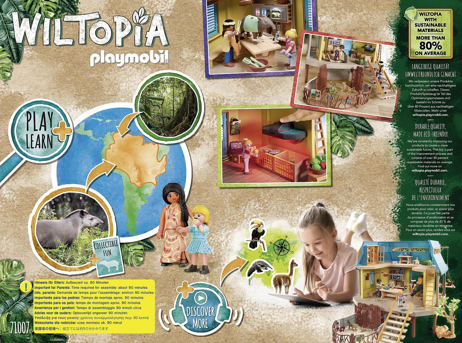 Playmobil Wiltopia rowboat and dock for jungle exploration