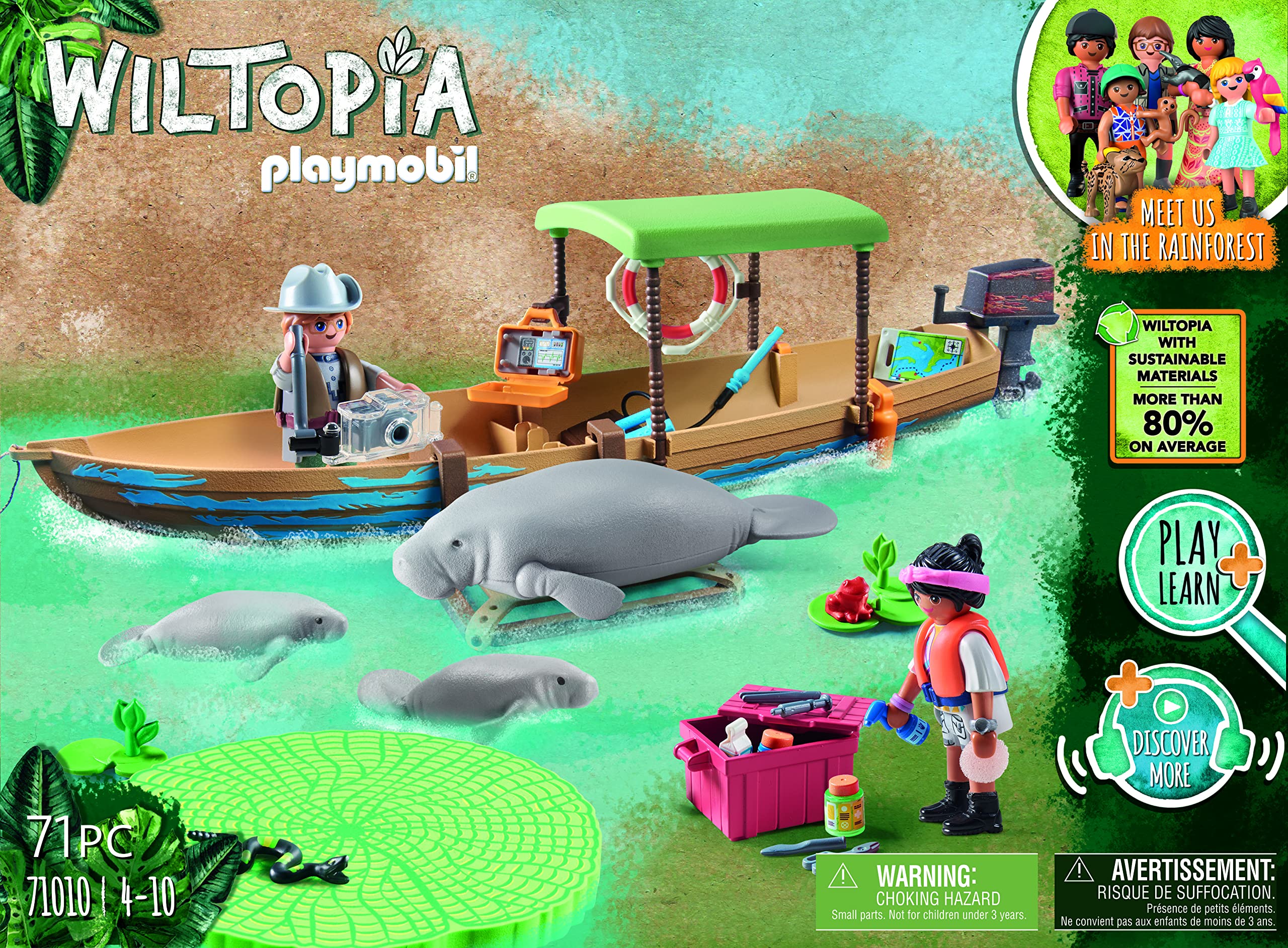 Playmobil Wiltopia water quality measuring tool; learning about water health