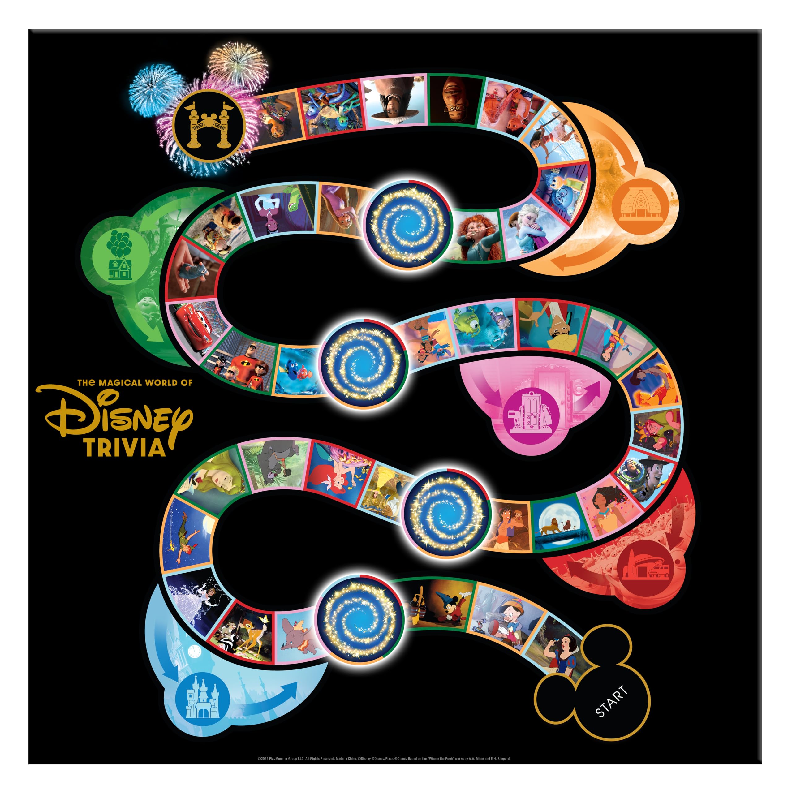 PlayMonster Disney trivia 3D castle scene, a dramatic centerpiece for immersive play.