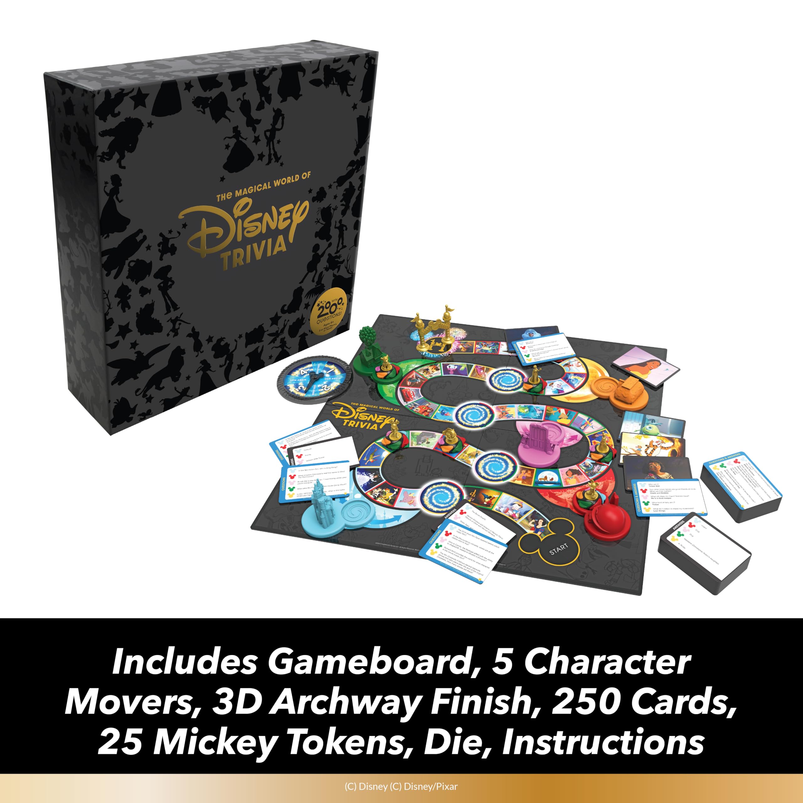 PlayMonster Disney trivia character movers bring motion and excitement to rounds.