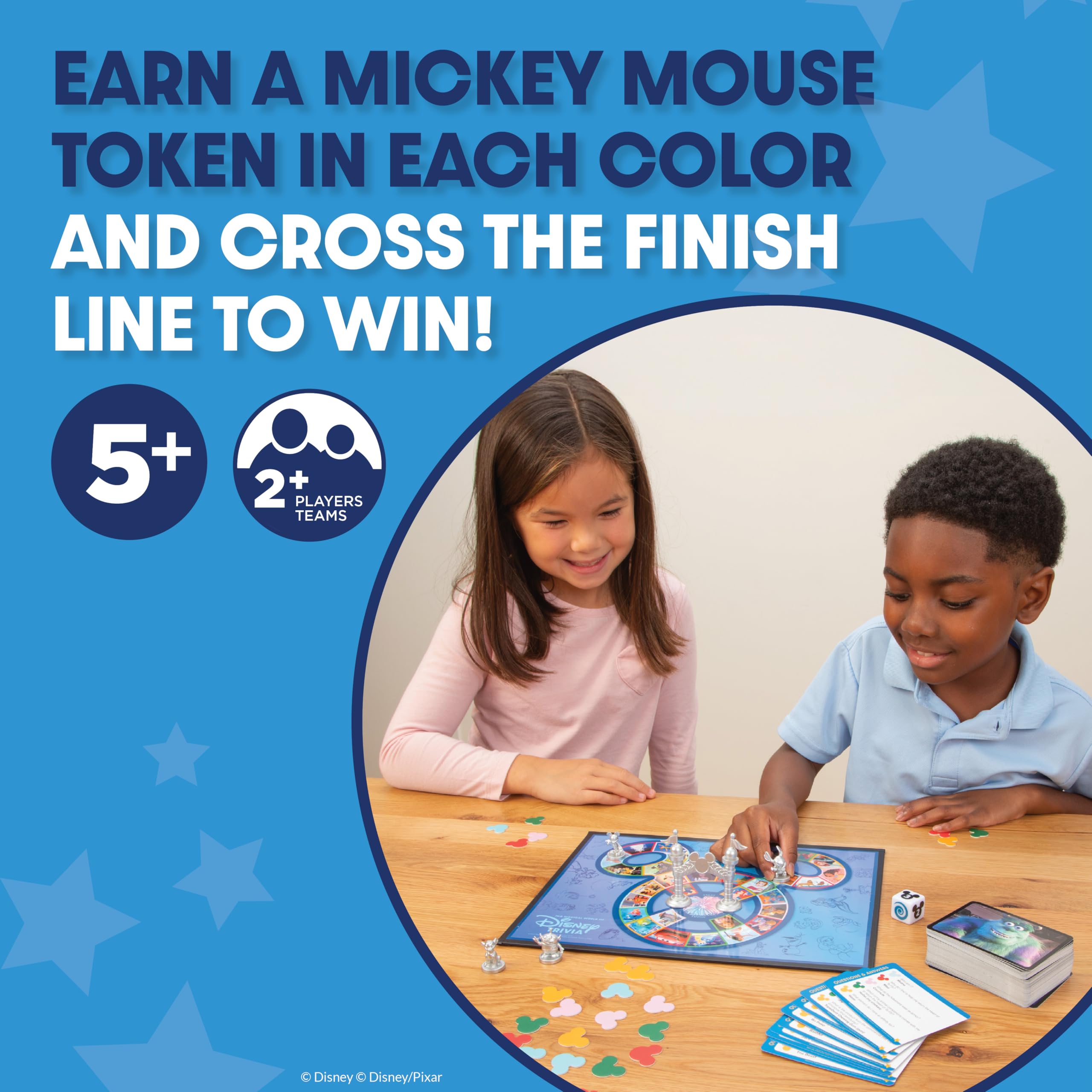 PlayMonster Disney Trivia tokens and movers add colorful race excitement for playtime