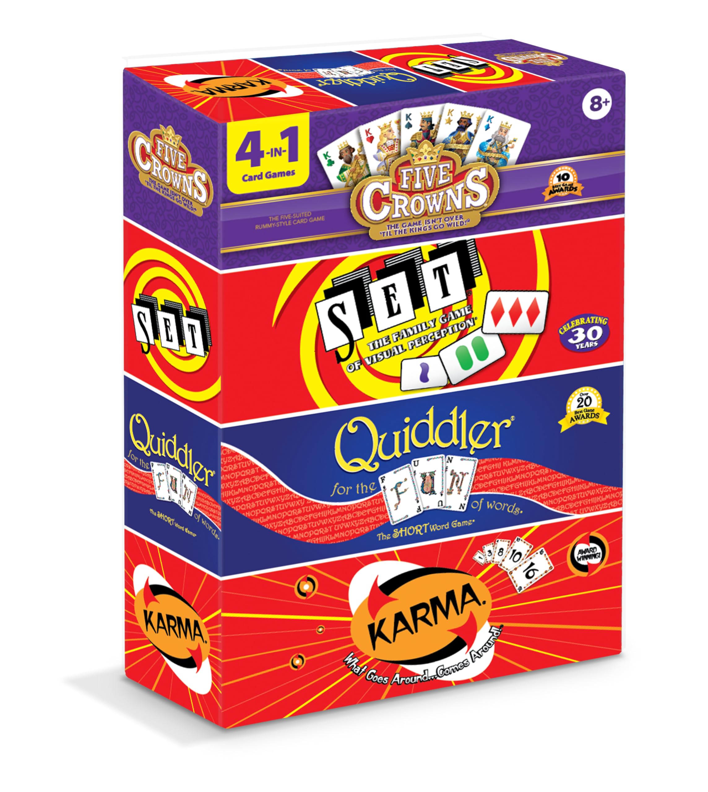 PlayMonster Five Crowns bundle box ready for family game night and fun