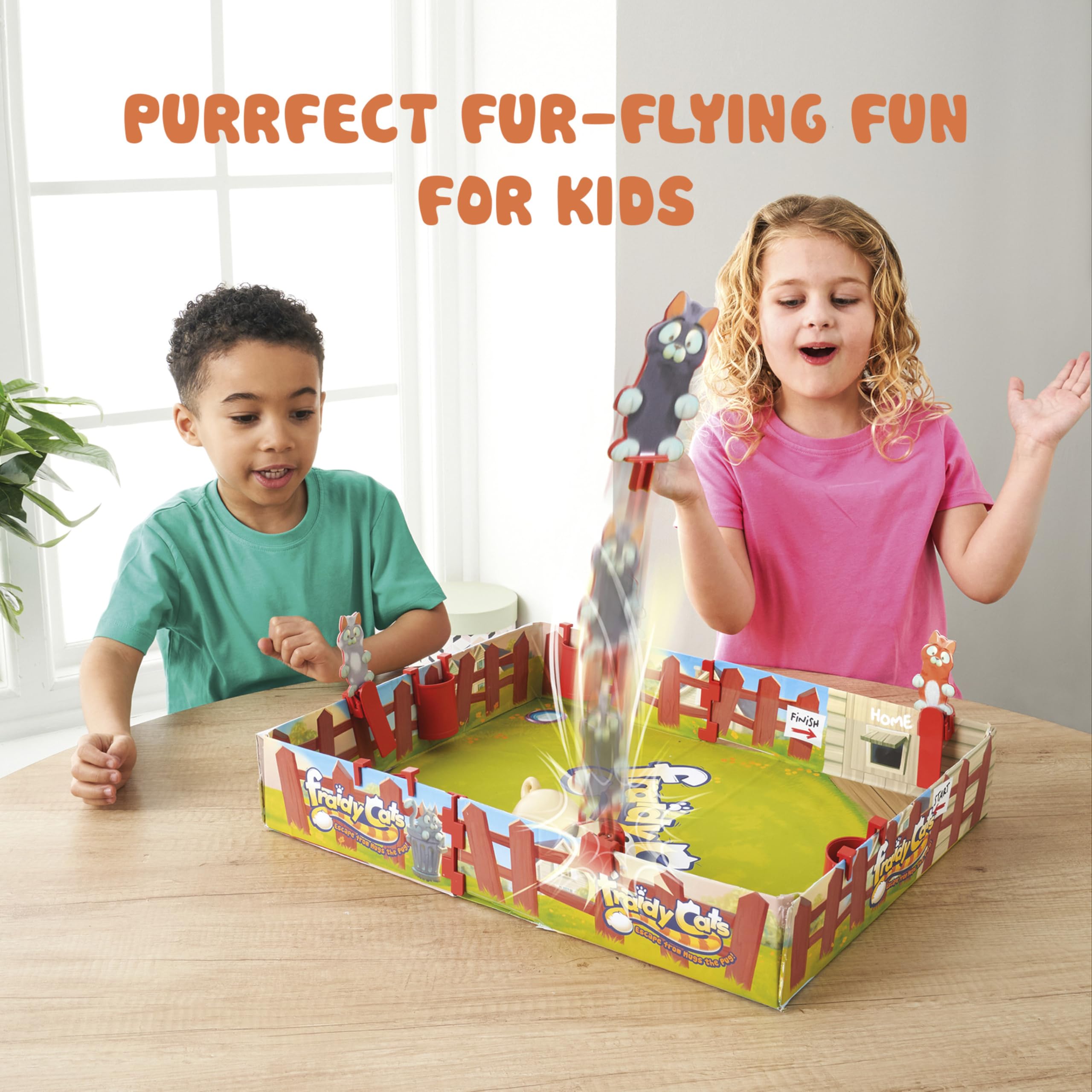 PlayMonster Fraidy Cats trashcans add obstacles for silly, frantic rounds.