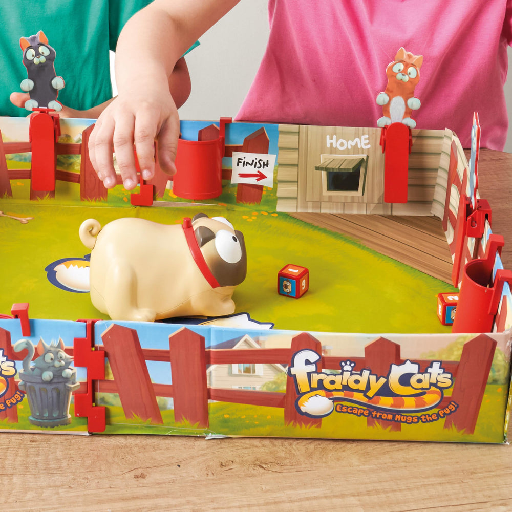 PlayMonster Fraidy Cats two dice guide turns and add strategy.