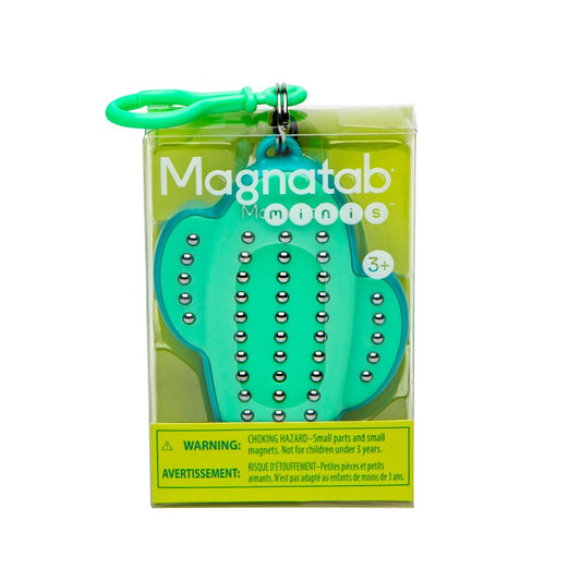 PlayMonster Magnatab Minis cactus-backpack clip showcases tactile fidget fun on the go.