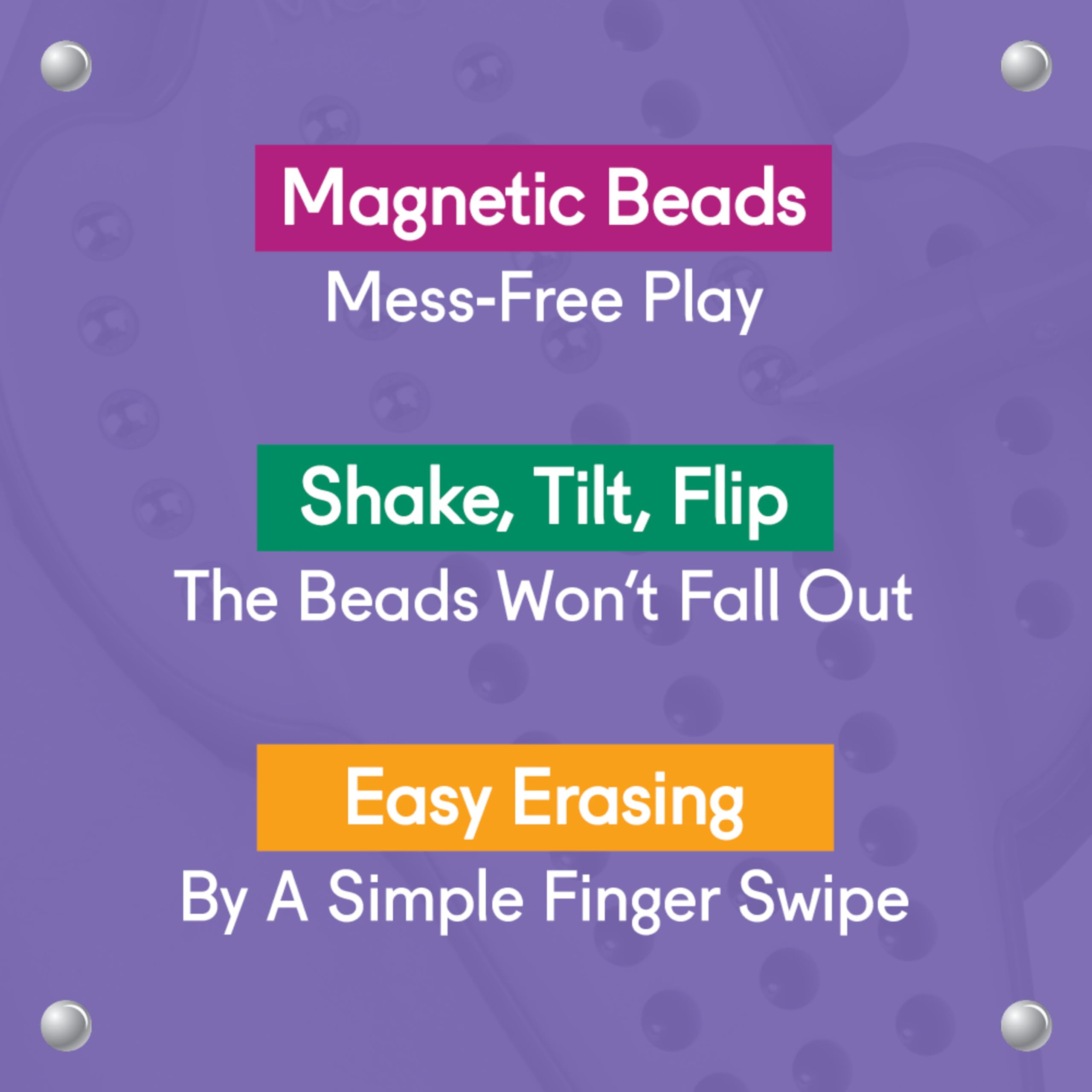 PlayMonster Magnatab Minis magnetic beads deliver satisfying click and soothing texture.