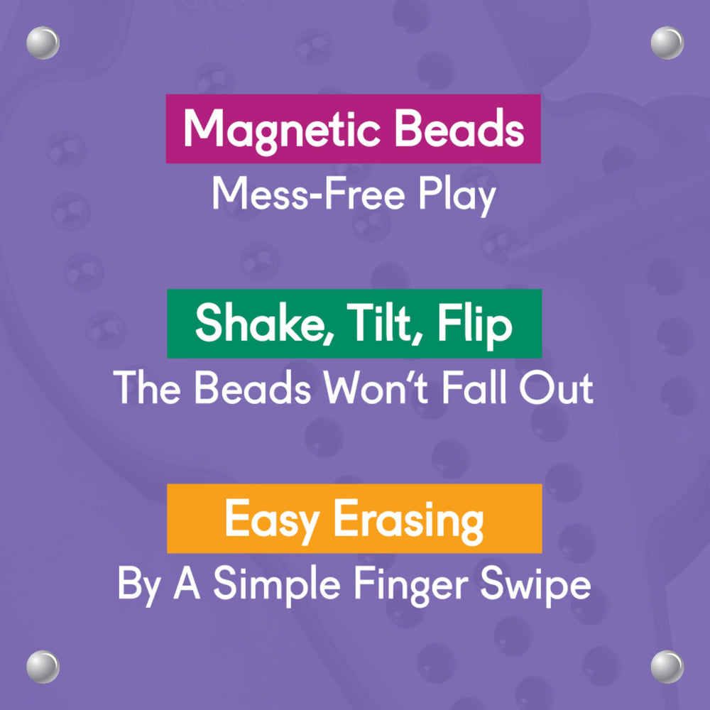 PlayMonster Magnatab Minis magnetic beads deliver satisfying click and soothing texture.