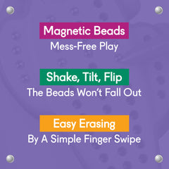 PlayMonster Magnatab Minis magnetic beads deliver satisfying click and soothing texture.