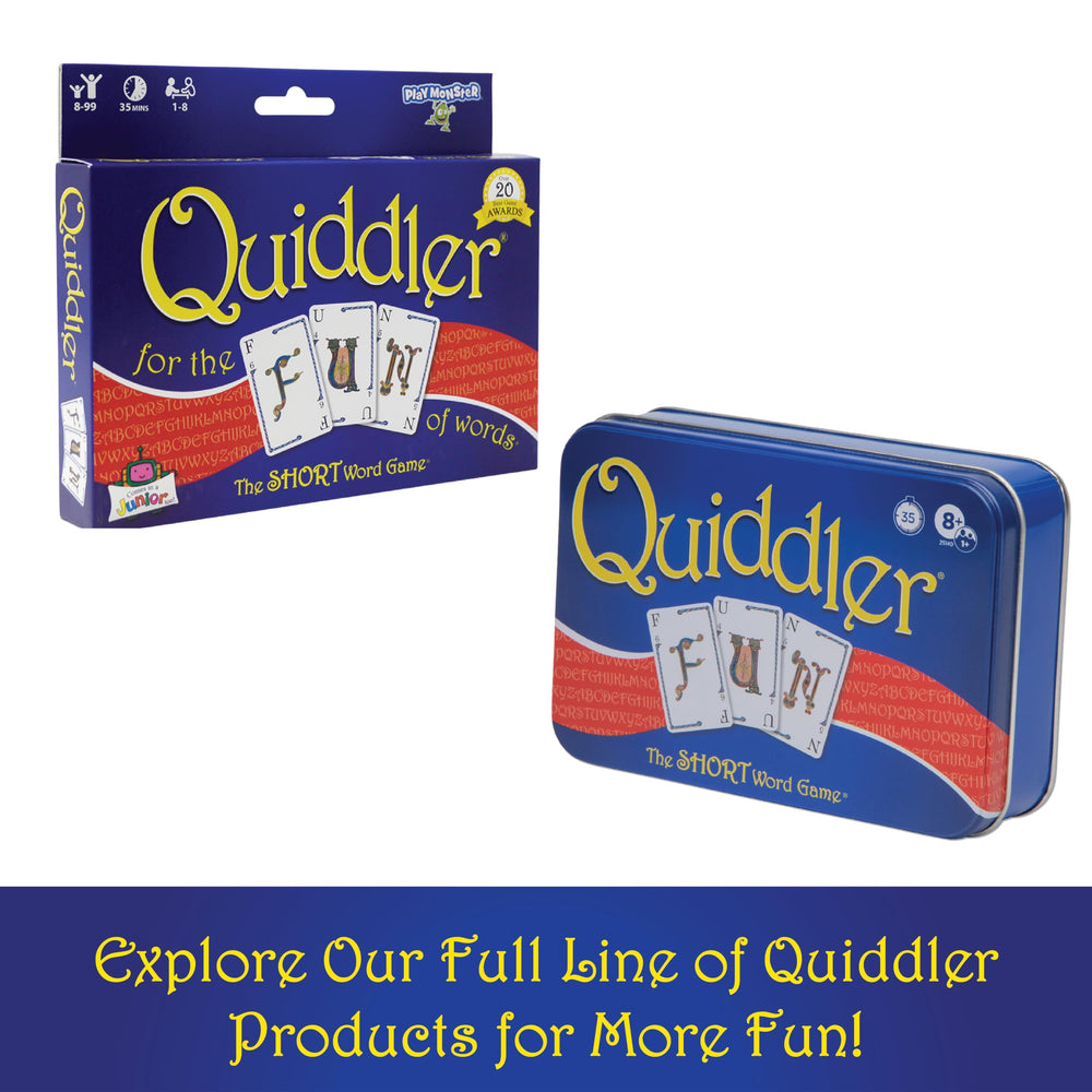 PlayMonster Quiddler award-winning design showcases Celtic-inspired card art.