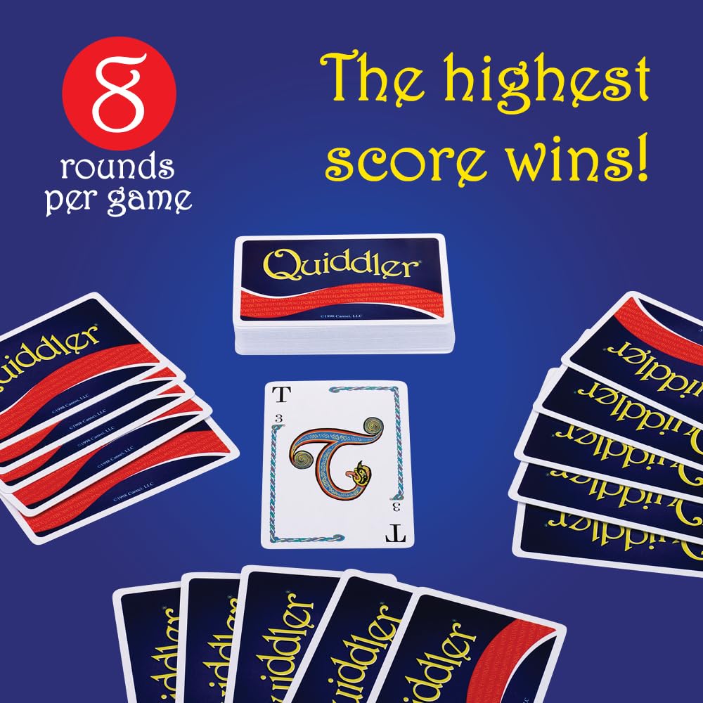 PlayMonster Quiddler double-letter cards add strategic twists to rounds.