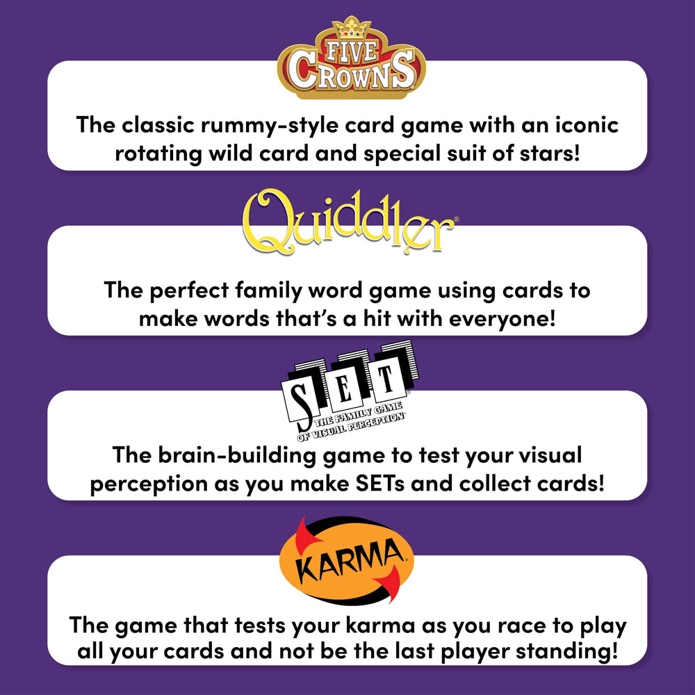PlayMonster Quiddler word game setup ready for wordplay and laughter