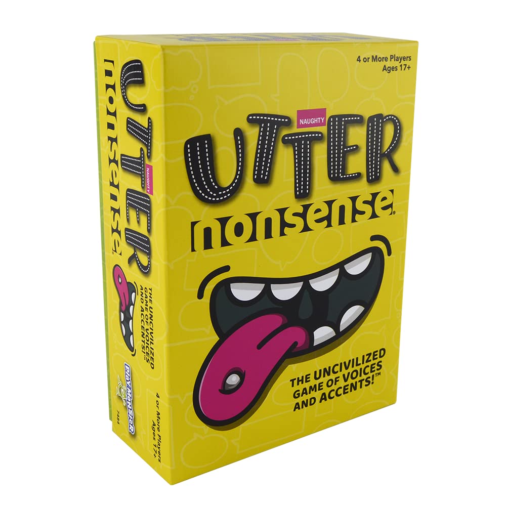 PlayMonster Utter Nonsense Naughty Edition box shown for adults’ party nights