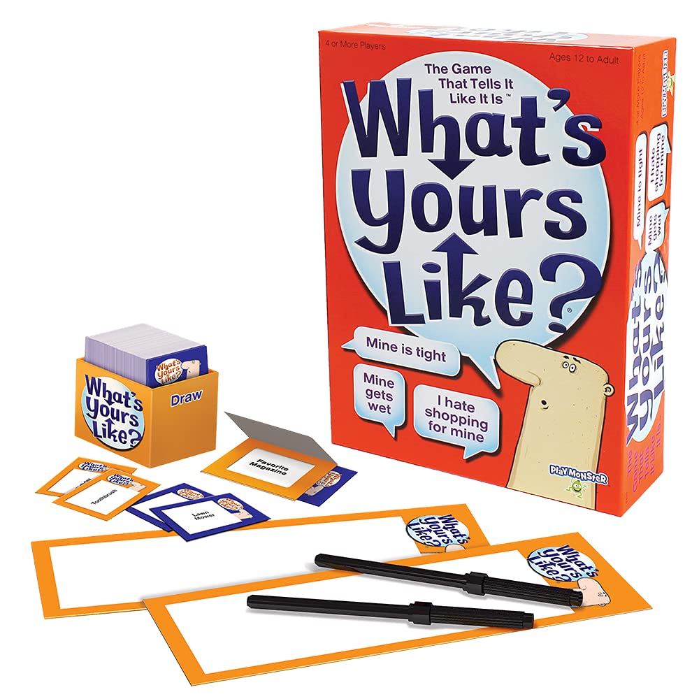 A player describes their item to the hot seat to fuel creativity and laughter with What's Yours Like?