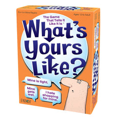 PlayMonster What's Yours Like? game night with friends captures energetic storytelling.