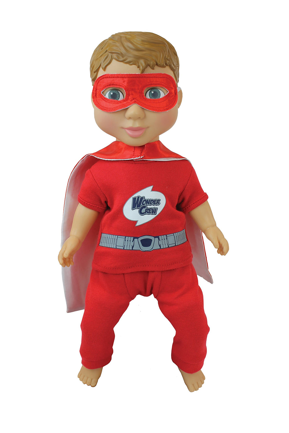 PlayMonster Wonder Crew Will wearing hero costume for imaginative play and companionship.