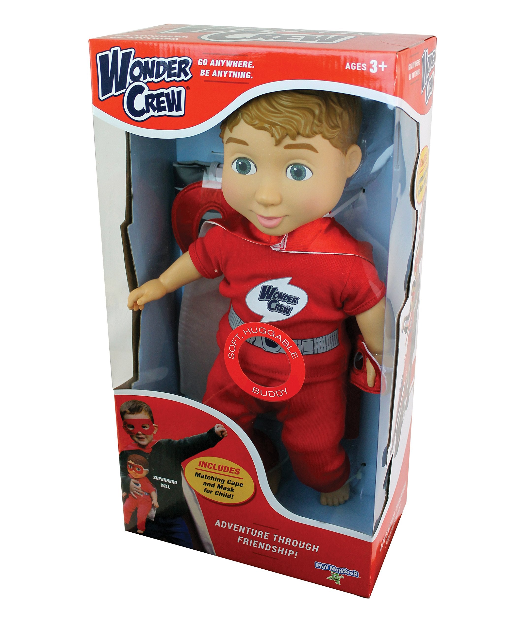PlayMonster Wonder Crew Will's soft, huggable body inviting comforting tactile play sessions.