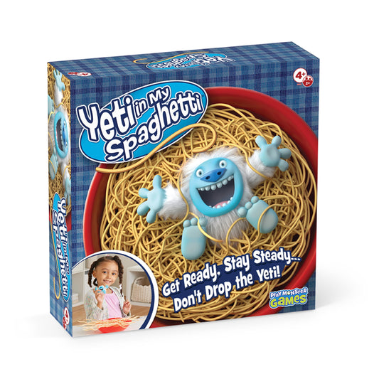 PlayMonster Yeti in My Spaghetti bowl-scene showing noodles for family game night fun.