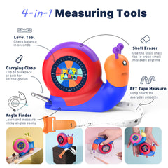 PLAYPARTY level and protractor integrated in snail shell to support geometry exploration.