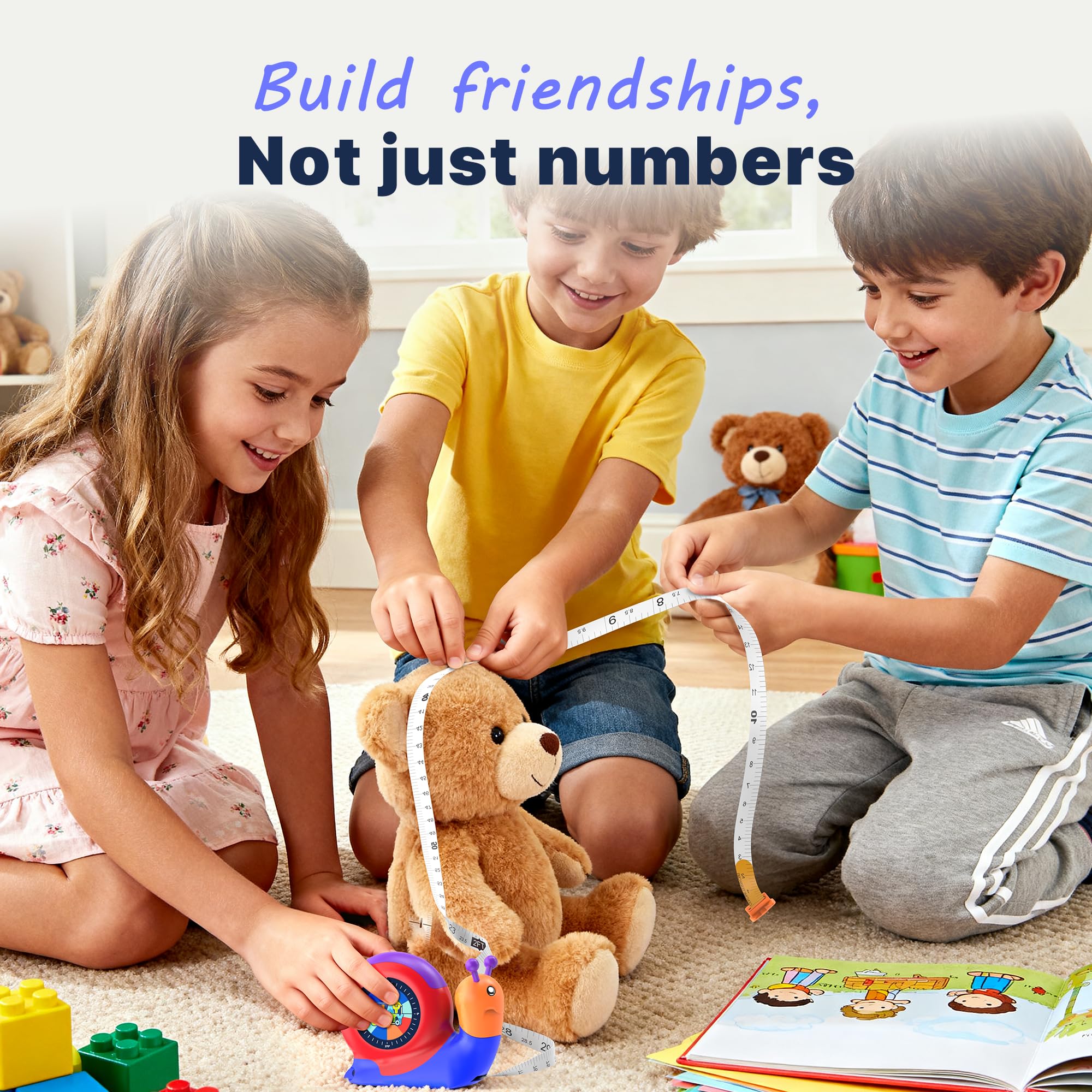 PLAYPARTY stem learning tape measure encourages hands on measurement practice.