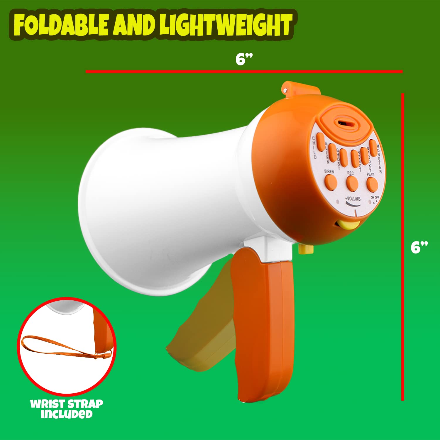 PlayRoute Megaphone battery compartment 4x AA focus for reliable power on the go