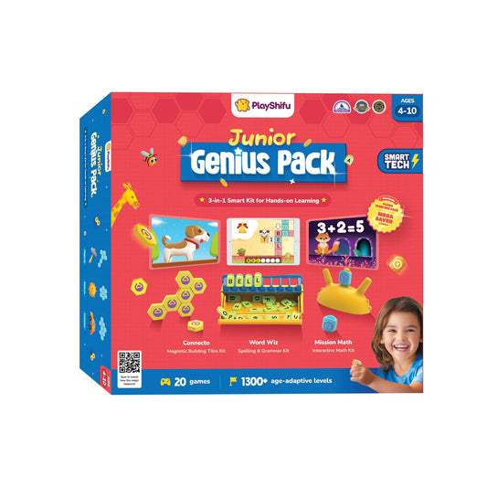 PlayShifu Junior Genius Pack Count Kit boosts early math skills through interactive puzzles.