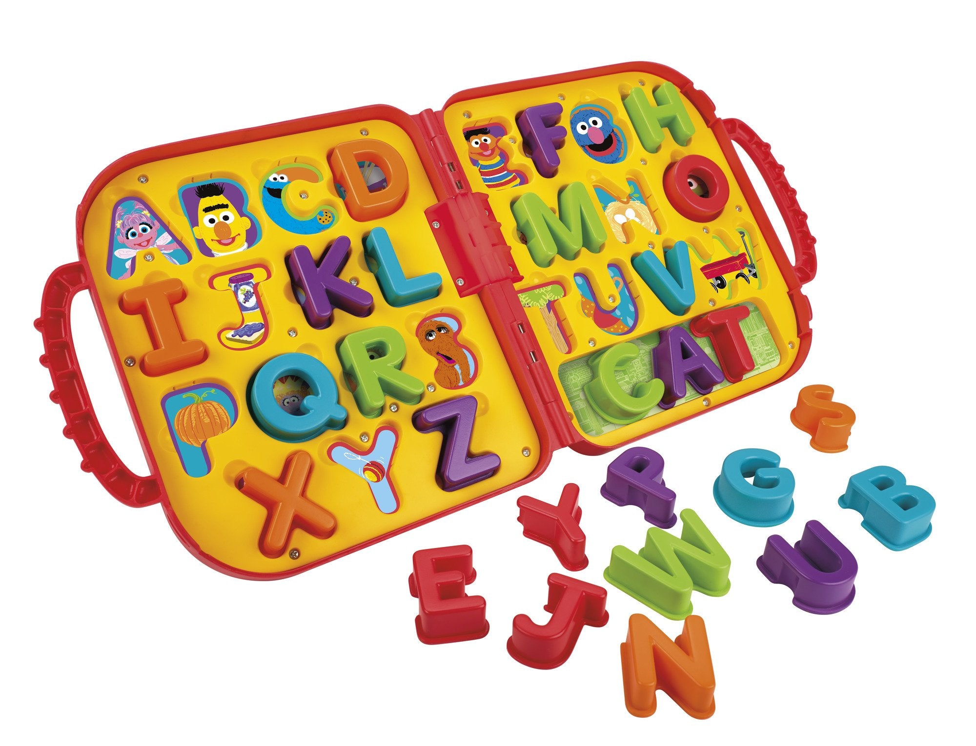 Playskool Elmo's On the Go Letters snap-in letters engage fine motor play.