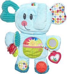 Playskool Fold 'n Go Elephant flat mat invites tummy time exploration and sensory discovery