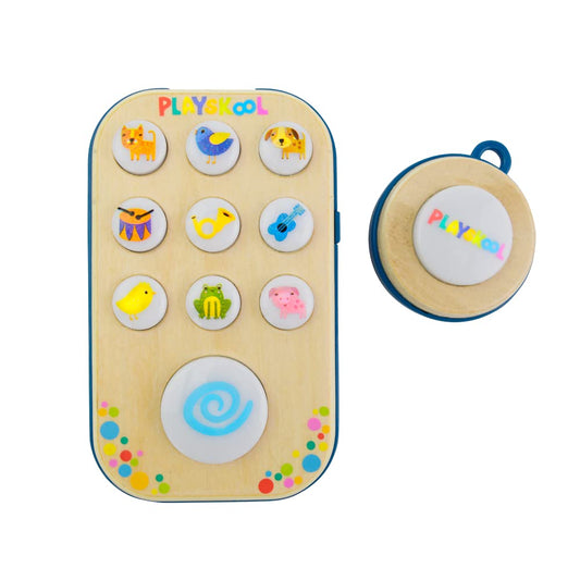 Playskool Gimme-A-Ring record button close-up for personalized messages.